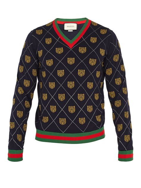 blue gucci sweaters|gucci color sweater.